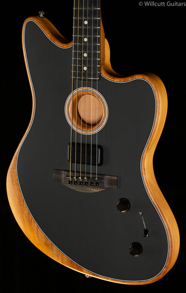 Fender American Acoustasonic Jazzmaster Tungsten Ebony Fingerboard