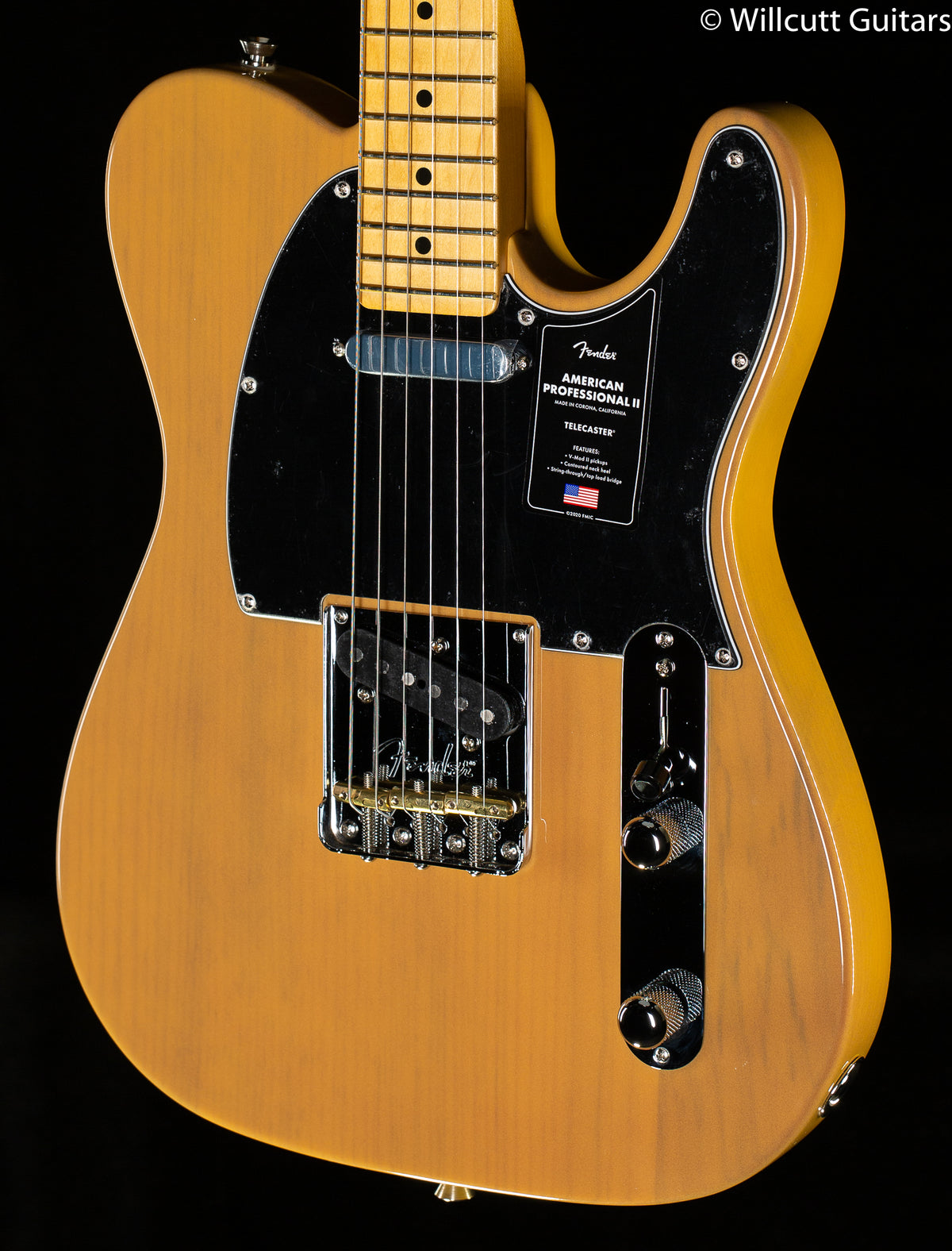 Fender American Professional II Telecaster, Maple Fingerboard, Butterscotch Blonde (370)