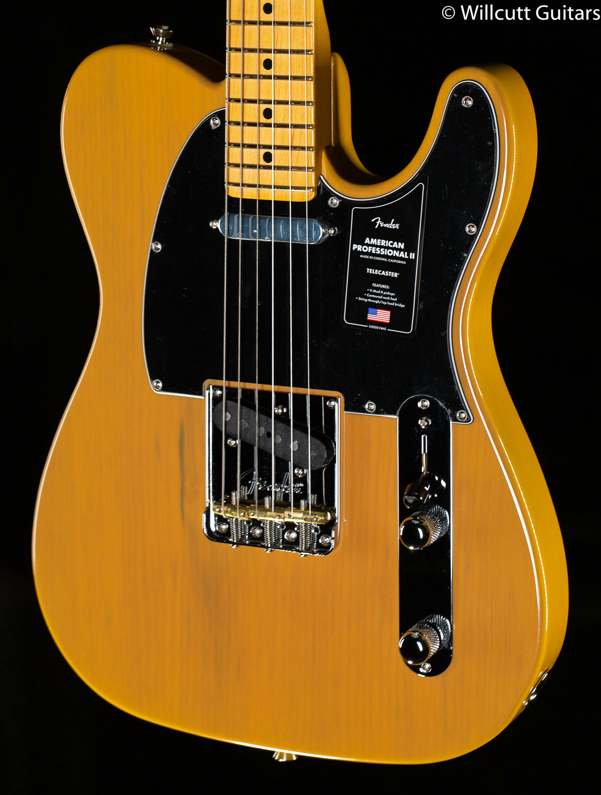 Fender American Professional II Telecaster Maple Fingerboard Butterscotch Blonde (871)