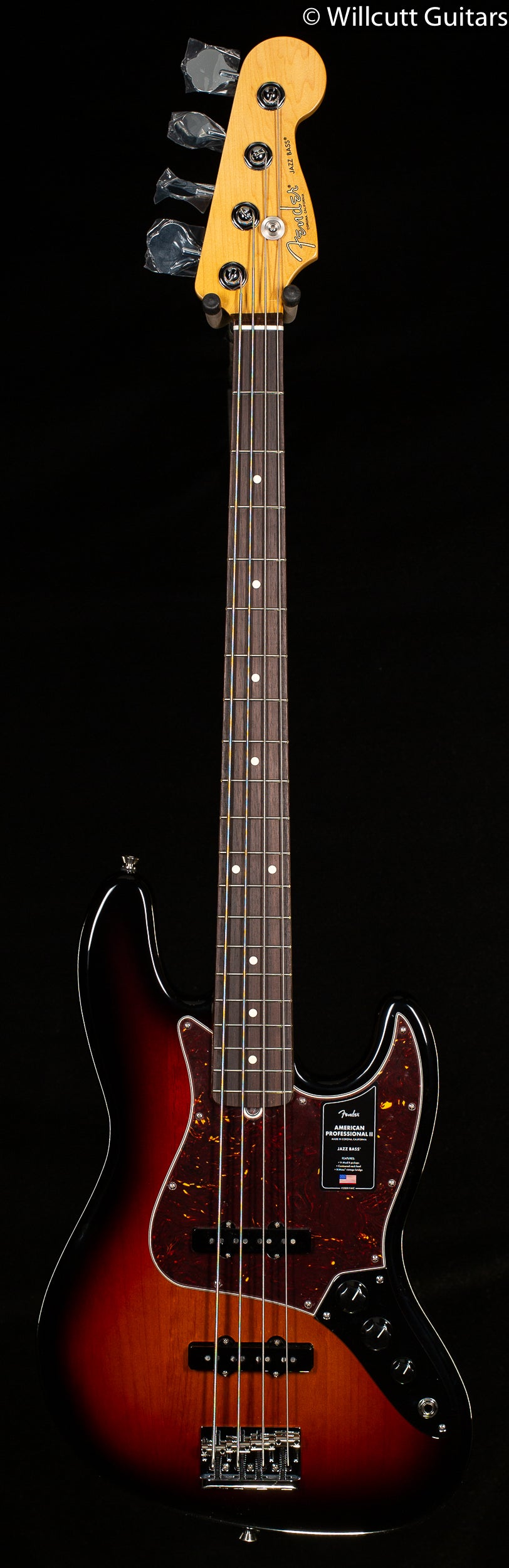 Fender American Professional II Jazz Bass, Rosewood Fingerboard, 3-Color Sunburst (302)