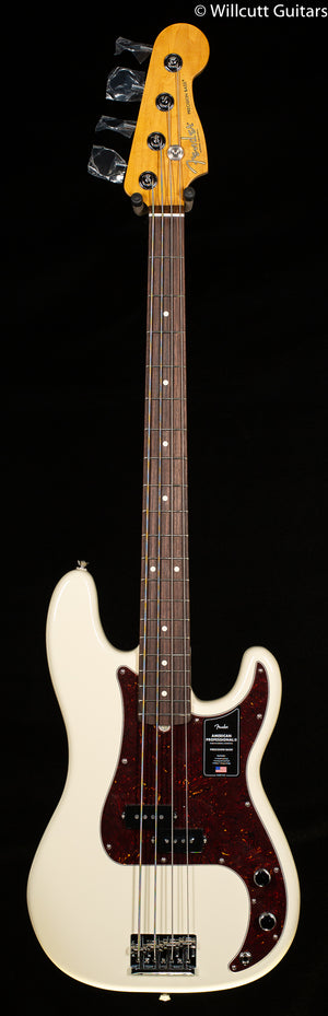 Fender American Professional II Precision Bass, Rosewood Fingerboard, Olympic White (955) Bass Guitar