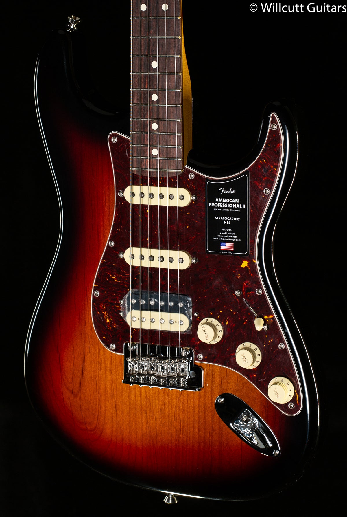 Fender American Professional II Stratocaster HSS Rosewood Fingerboard 3-Color Sunburst (117)