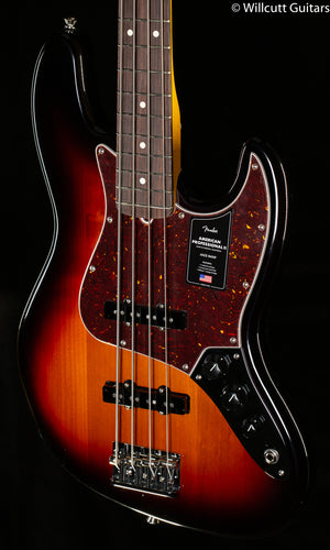 Fender American Professional II Jazz Bass, Rosewood Fingerboard, 3-Color Sunburst (891) Bass Guitar