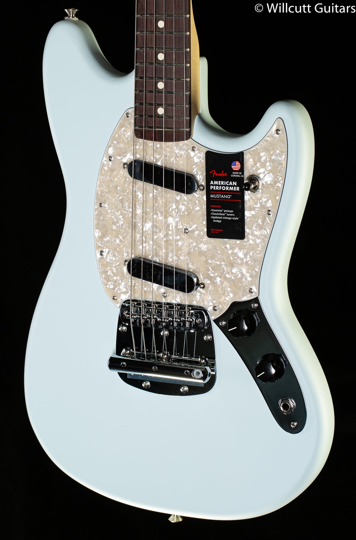 Fender American Performer Mustang Satin Sonic Blue (963)