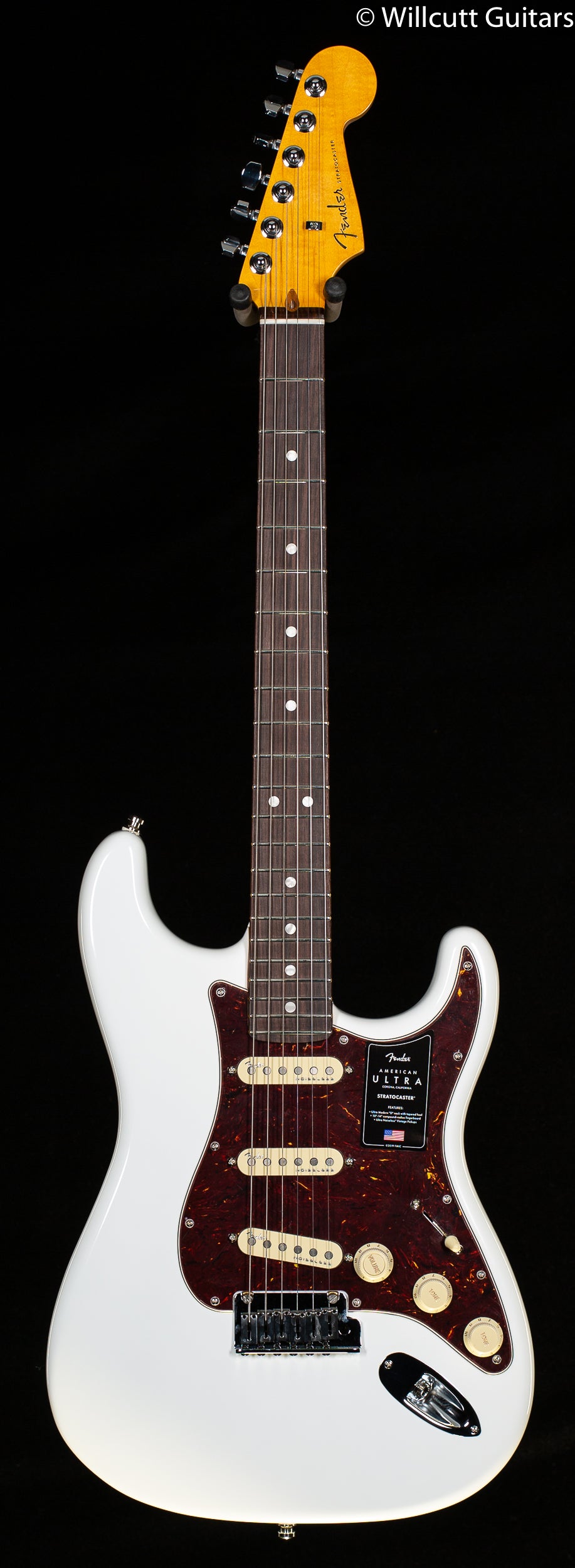 Fender American Ultra Stratocaster Arctic Pearl Rosewood Fingerboard (008)