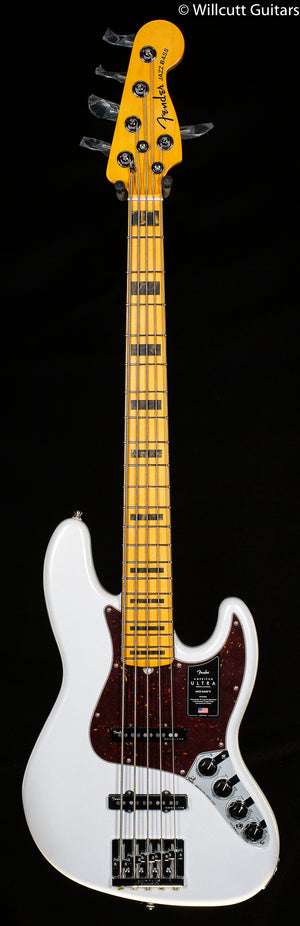 Fender American Ultra Jazz Bass V Maple Fingerboard Arctic Pearl (908)