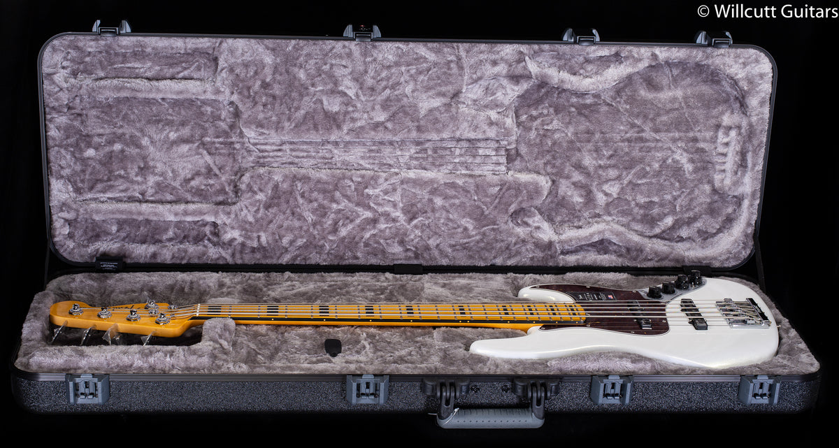 Fender American Ultra Jazz Bass V Maple Fingerboard Arctic Pearl (908)