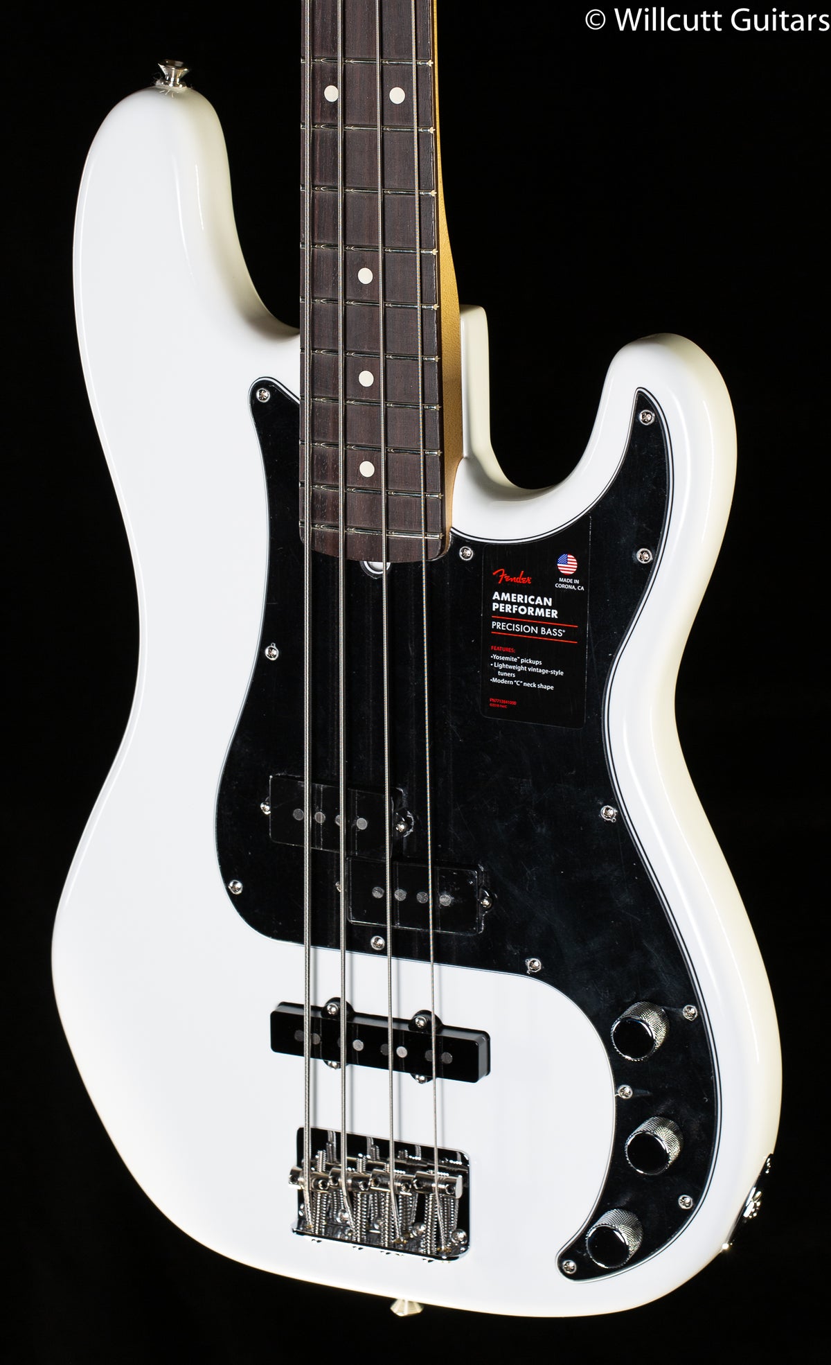 Fender American Performer Precision Bass Rosewood Fingerboard Arctic White (056) Bass Guitar