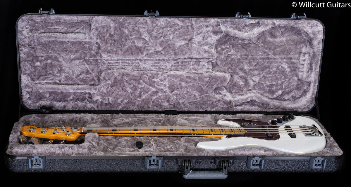 Fender American Ultra Jazz Bass V Maple Fingerboard Arctic Pearl (046)