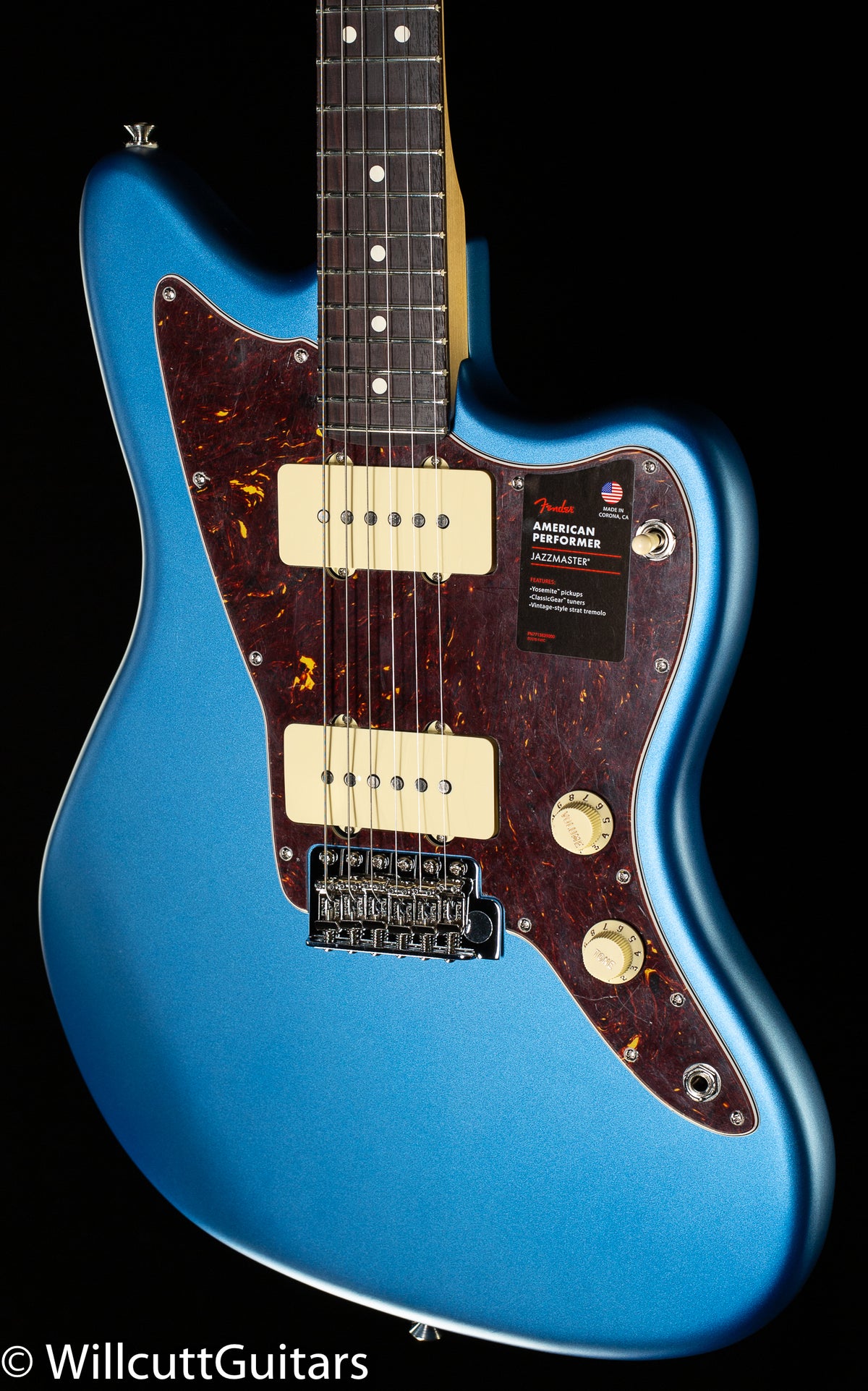 Fender American Performer Jazzmaster Rosewood Fingerboard Satin Lake Placid Blue (388)