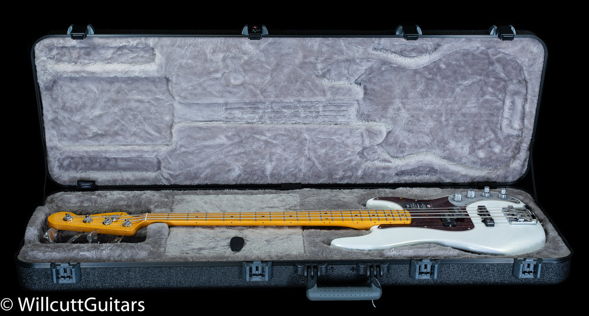 Fender American Ultra Precision Bass Maple Fingerboard Arctic Pearl (965)