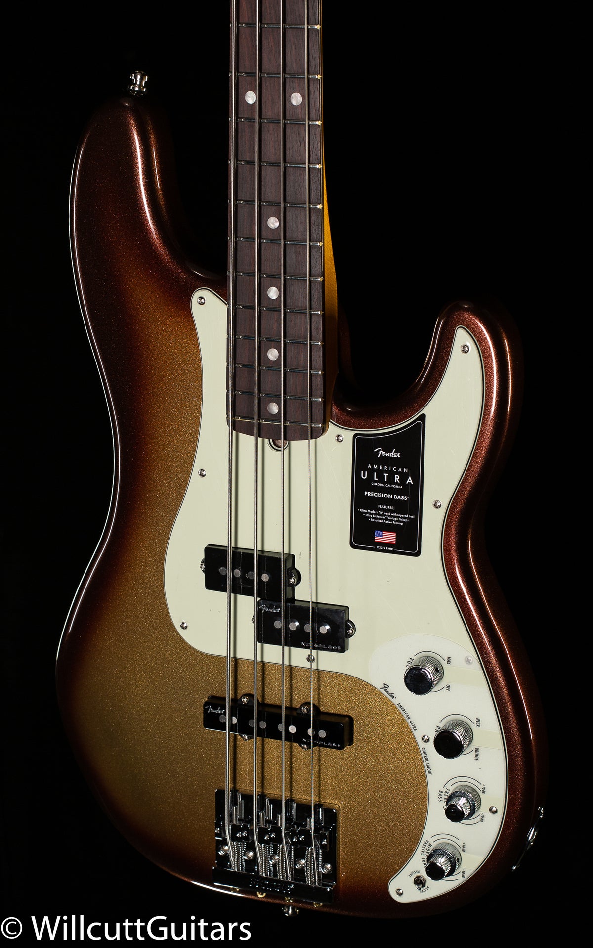 Fender American Ultra Precision Bass Rosewood Fingerboard Mocha Burst (244)