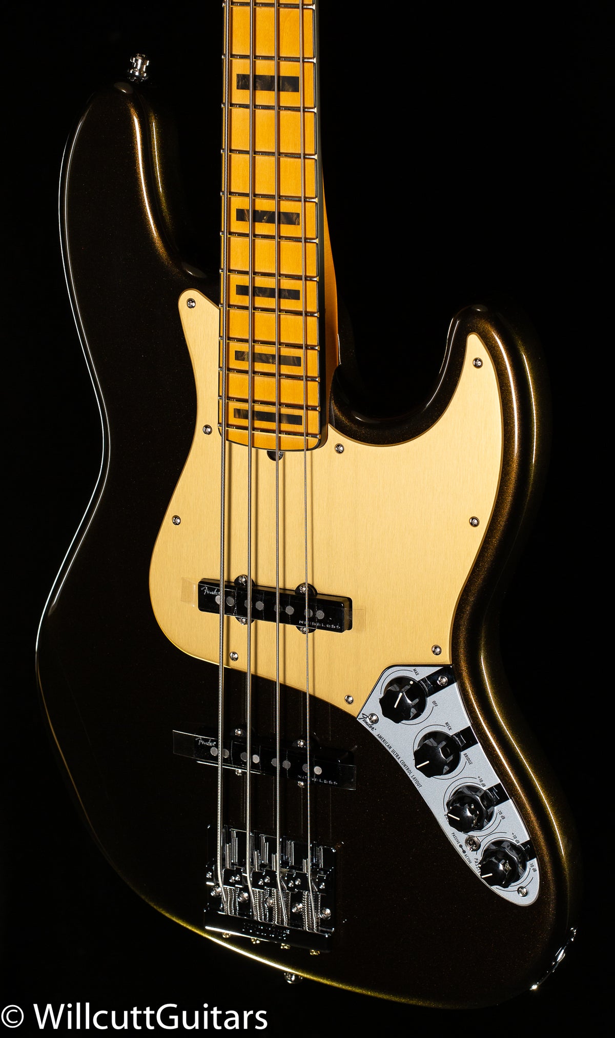 Fender American Ultra Jazz Bass Maple Fingerboard Texas Tea (934)