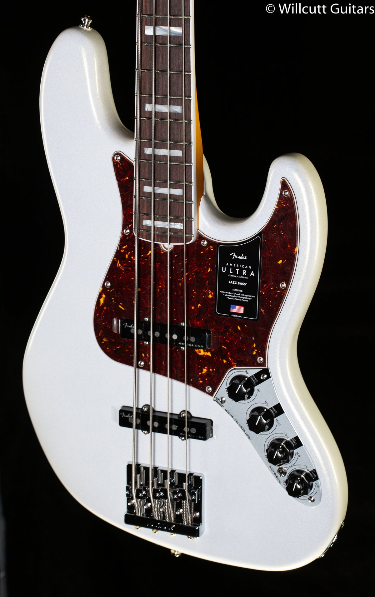 Fender American Ultra Jazz Bass Rosewood Fingerboard Arctic Pearl (538)