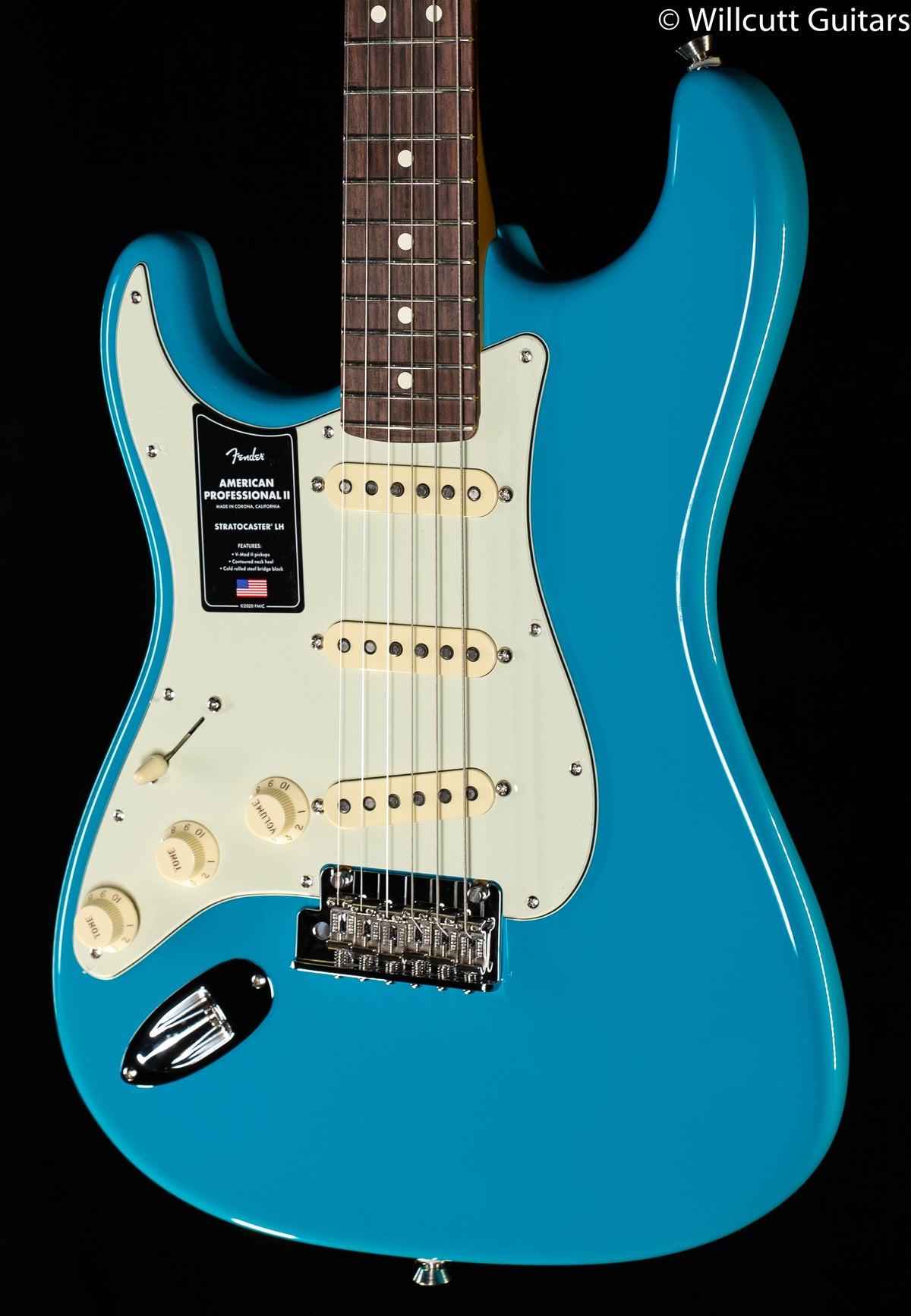 Fender American Professional II Stratocaster Rosewood Fingerboard Miami Blue Left-Hand (652)