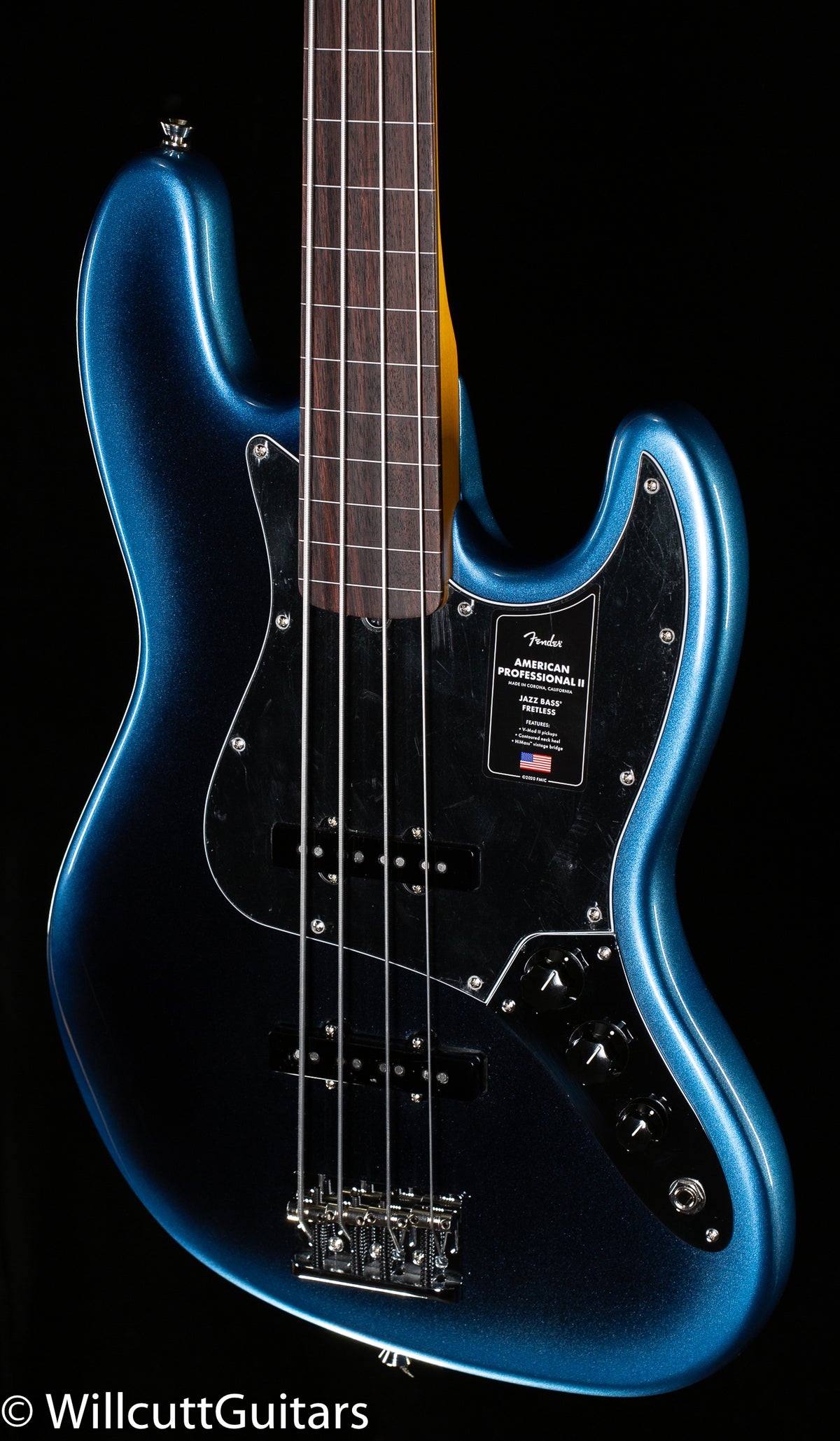 Fender American Professional II Jazz Bass Fretless Rosewood Fingerboard Dark Night (461)