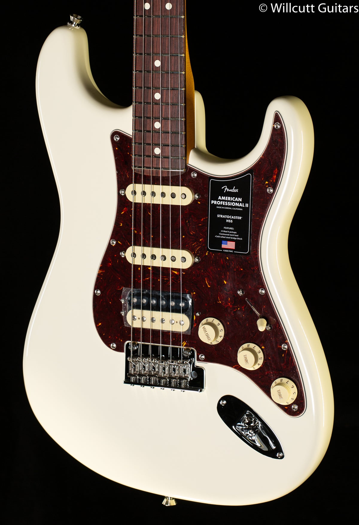 Fender American Professional II Stratocaster HSS Rosewood Fingerboard Olympic White (303)