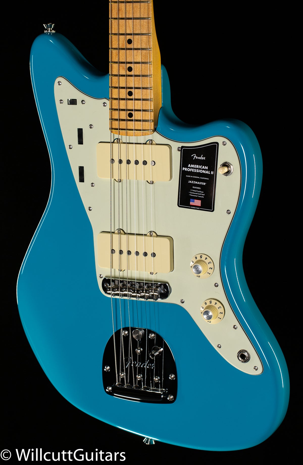 Fender American Professional II Jazzmaster Maple Fingerboard Miami Blue (938)