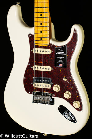 Fender American Professional II Stratocaster HSS Maple Fingerboard Olympic White (318)