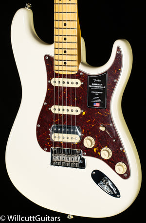Fender American Professional II Stratocaster HSS Maple Fingerboard Olympic White (573)