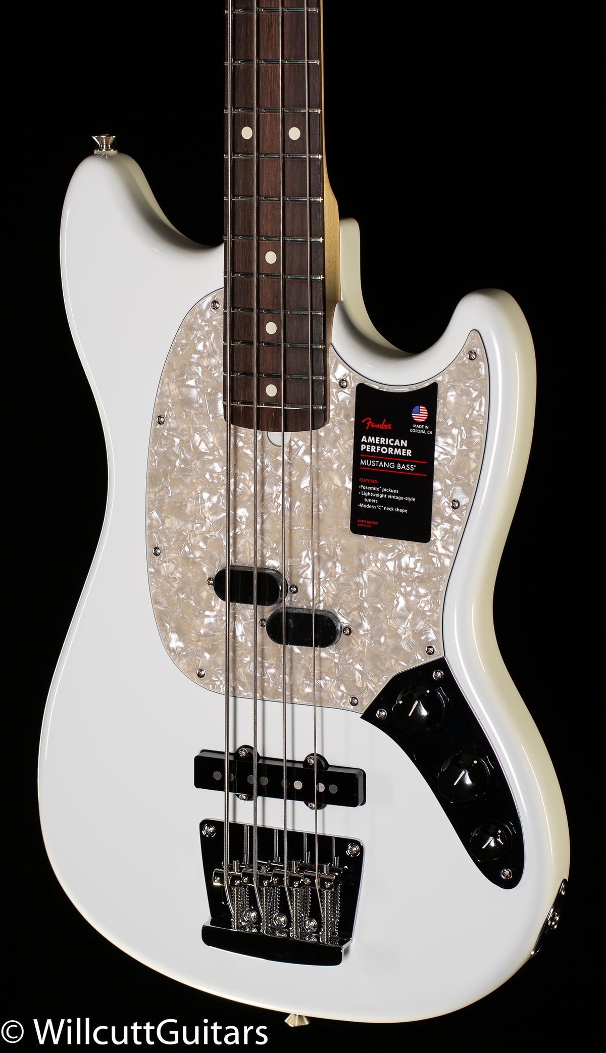 Fender American Performer Mustang Bass Rosewood Fingerboard Arctic White (231)
