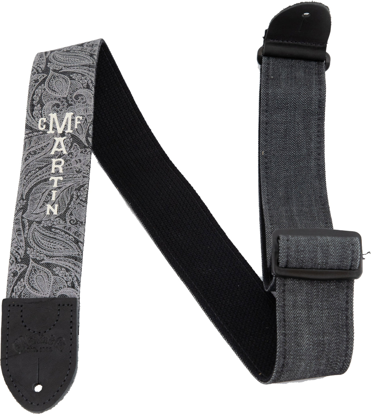 Martin Strap Denim, Black, Paisley