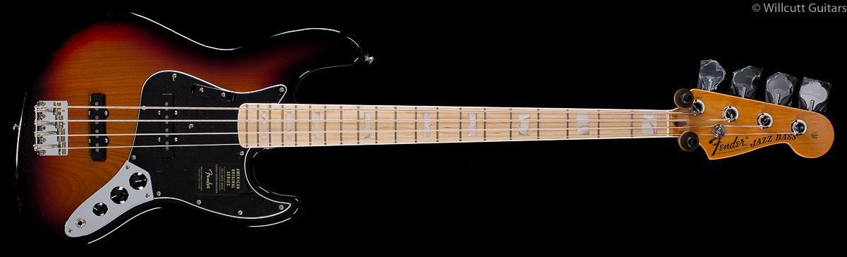 Fender American Original &#39;70s Jazz Bass 3-Tone Sunburst - DEMO