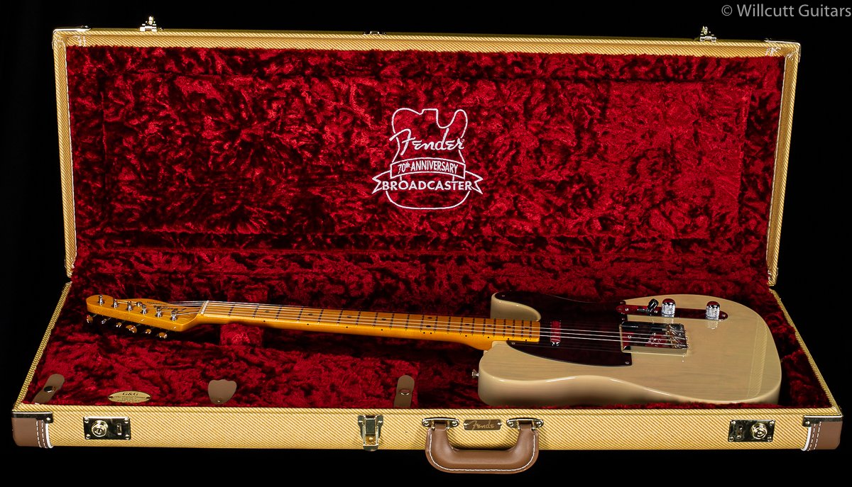 Fender 70th Anniversary Broadcaster Blackguard Blonde Maple Fingerboard