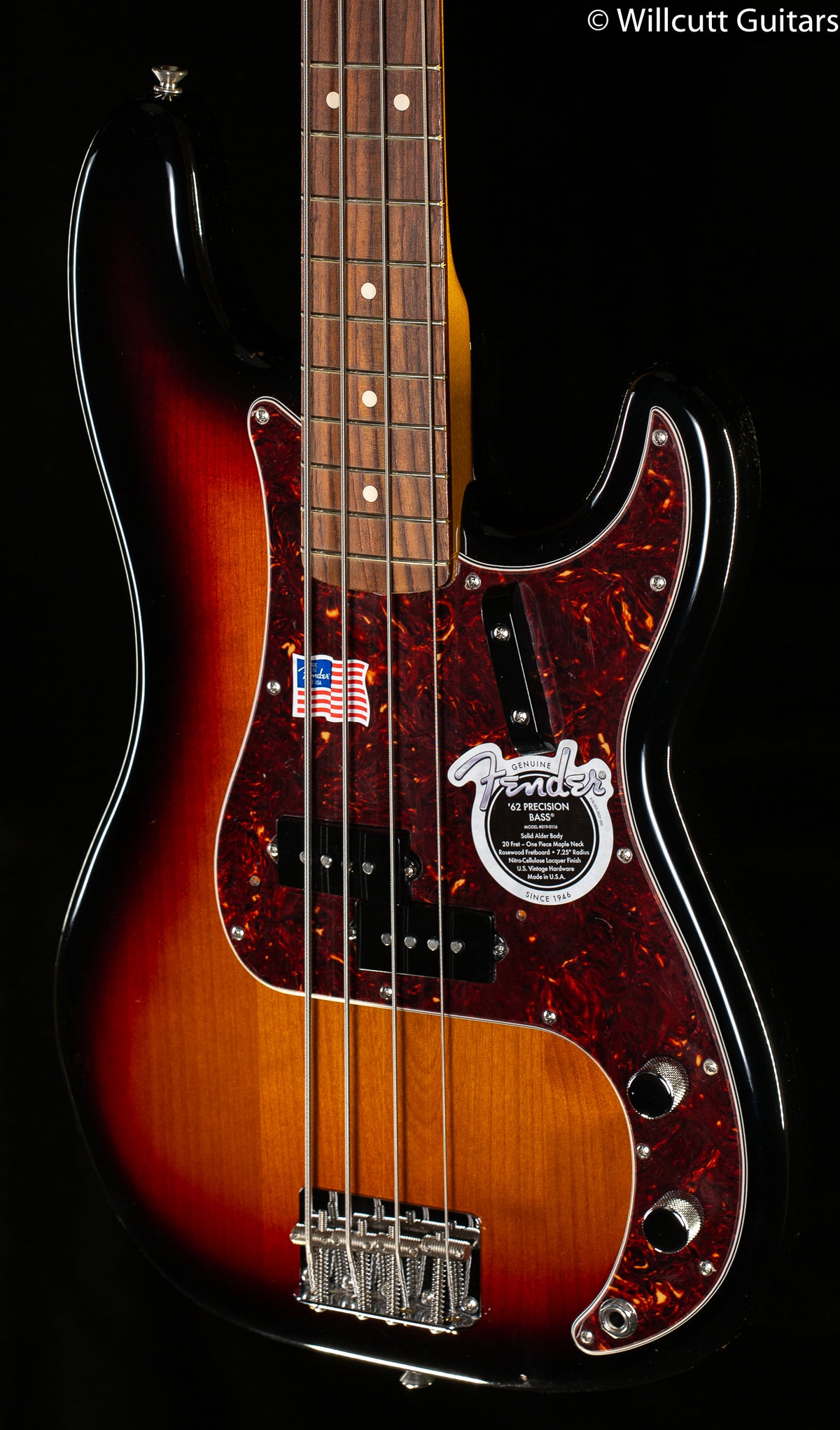 Fender American Vintage '62 Precision Bass 3-Color Sunburst DEMO