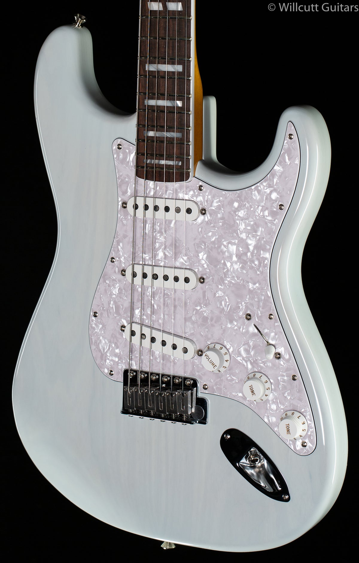 Fender Kenny Wayne Shepherd Stratocaster Transparent Faded Sonic Blue Rosewood Fingerboard DEMO