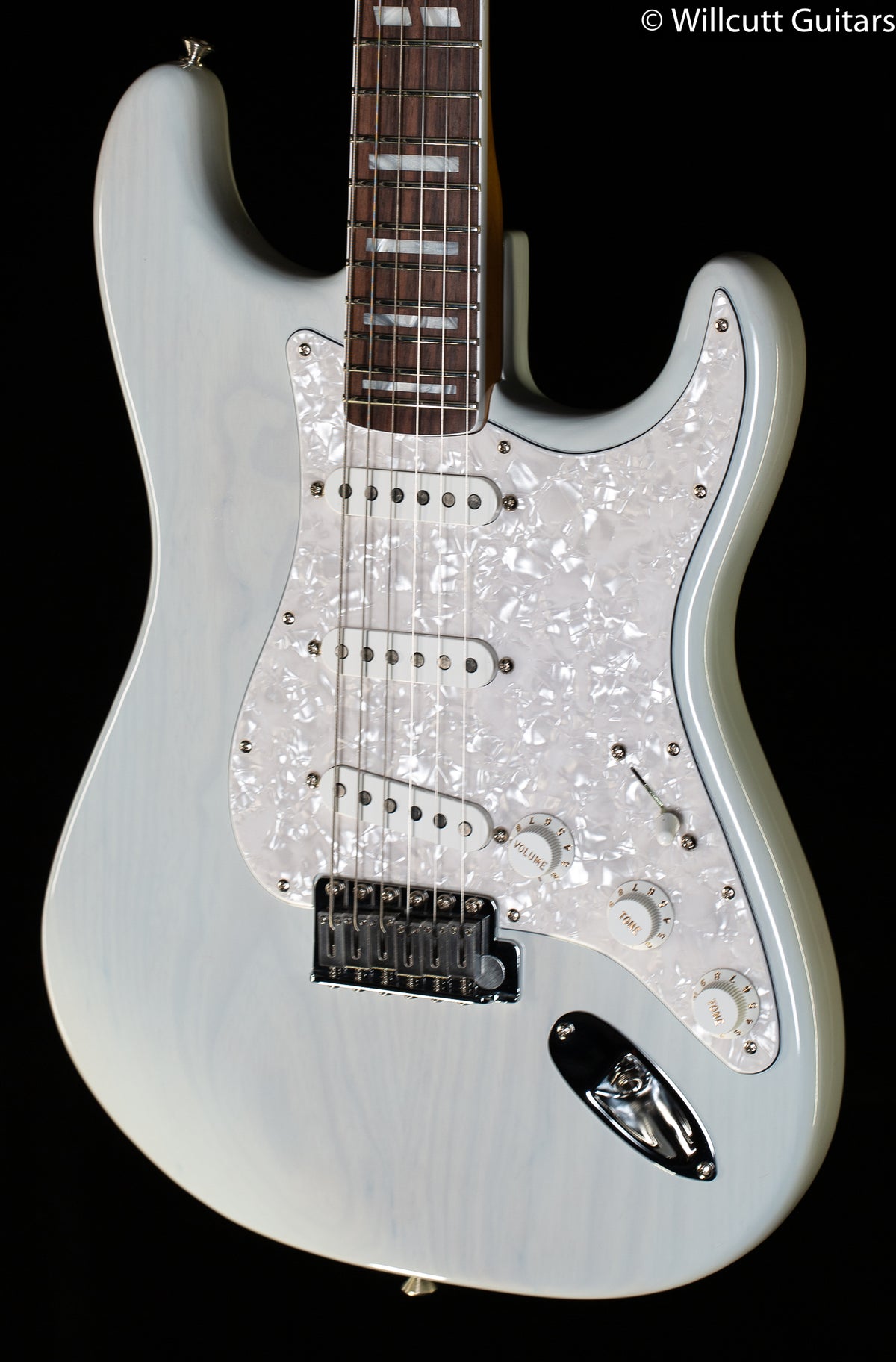 Fender Kenny Wayne Shepherd Stratocaster Transparent Faded Sonic Blue Rosewood Fingerboard DEMO