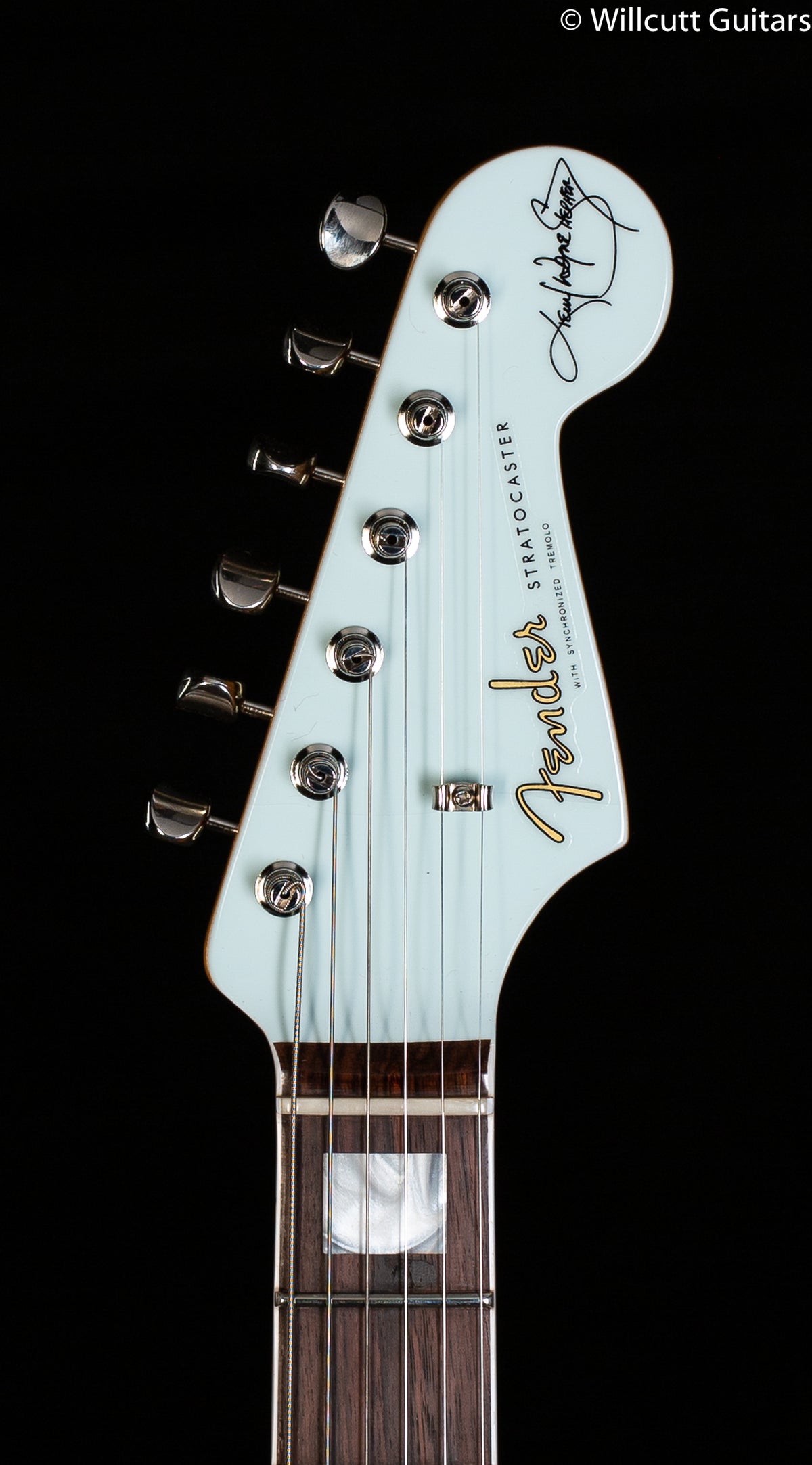 Fender Kenny Wayne Shepherd Stratocaster Transparent Faded Sonic Blue Rosewood Fingerboard DEMO