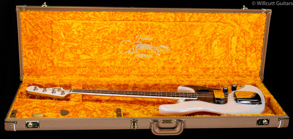 Fender 60th Anniversary Jazz Bass Arctic Pearl Rosewood
