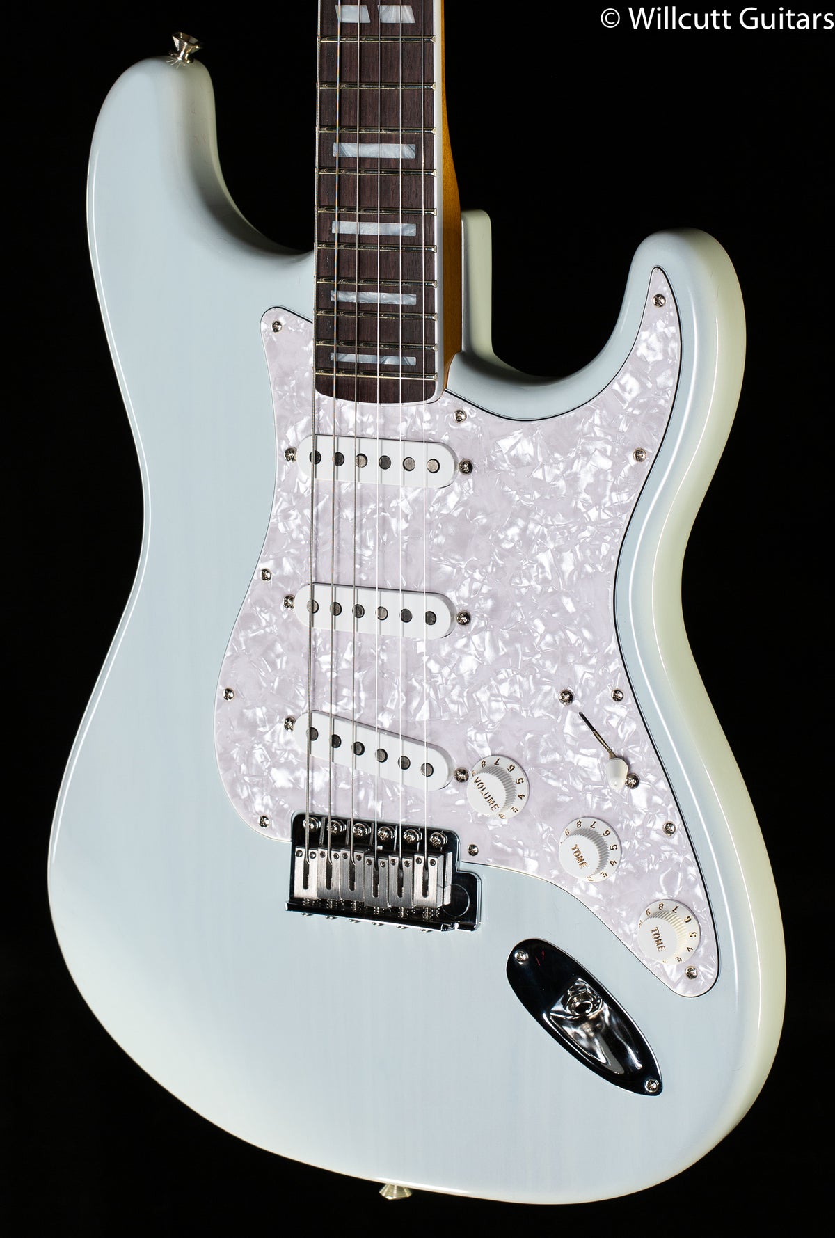 Fender Kenny Wayne Shepherd Stratocaster Transparent Faded Sonic Blue Rosewood Fingerboard (371)