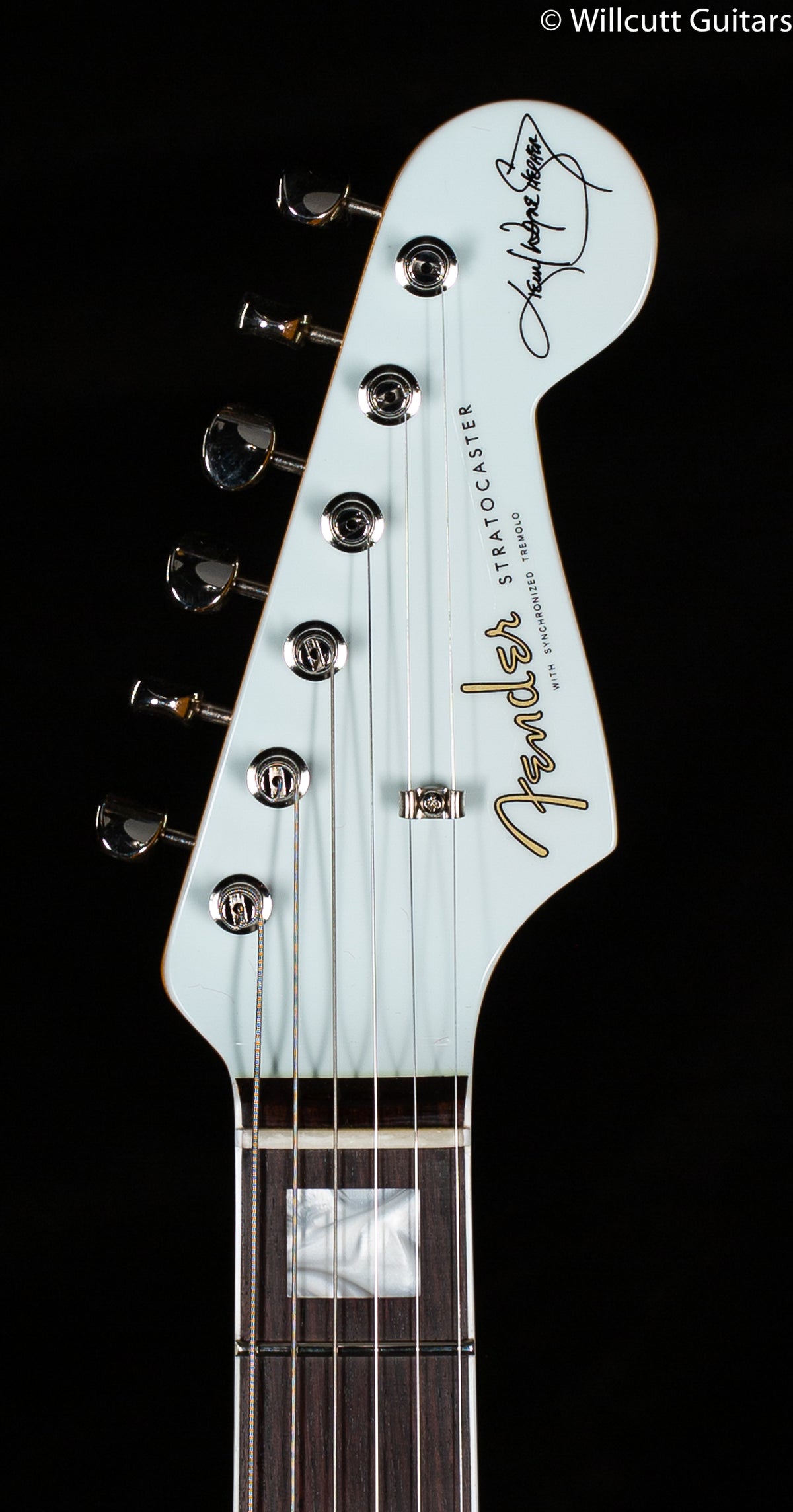 Fender Kenny Wayne Shepherd Stratocaster Transparent Faded Sonic Blue Rosewood Fingerboard (371)