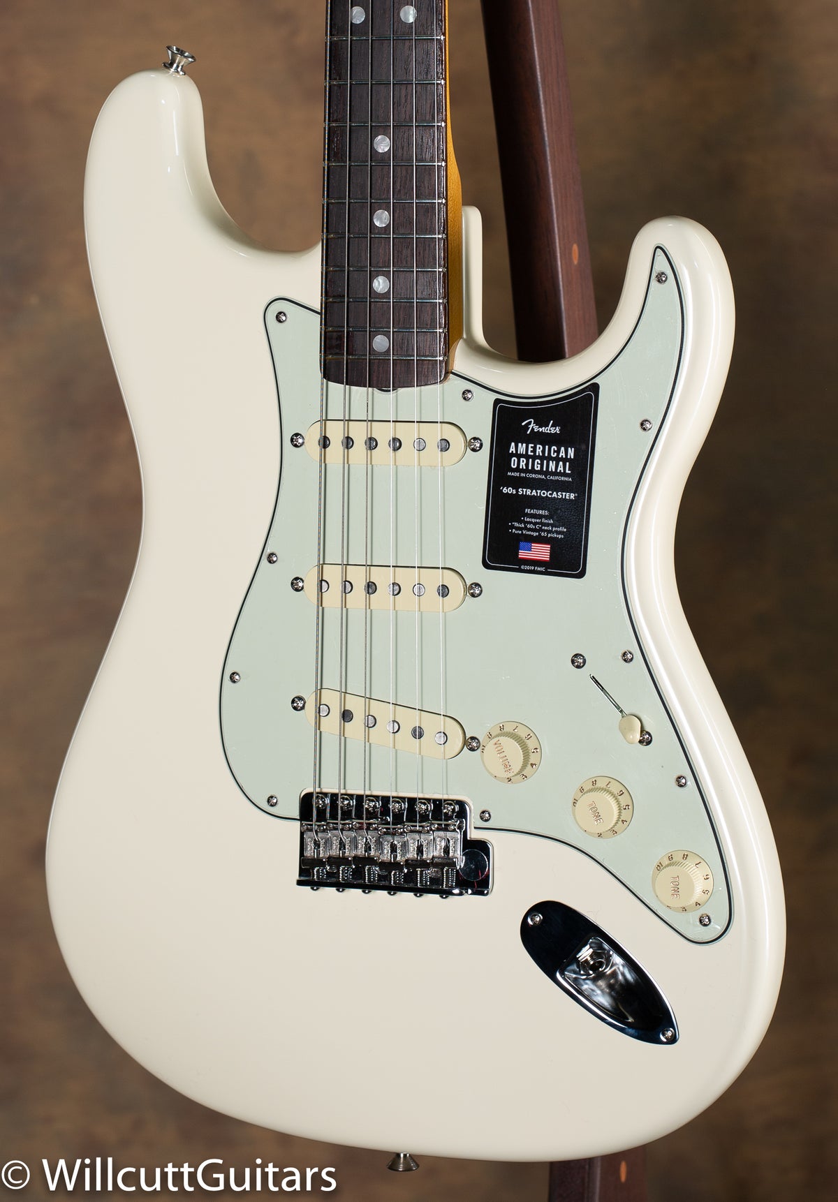 DEMO Fender American Original &#39;60s Stratocaster Rosewood Fingerboard Olympic White (398)