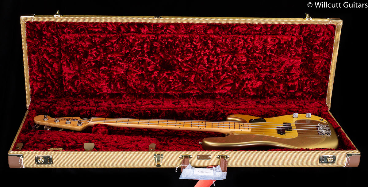 Fender American Original '50s Precision Bass Maple Fingerboard Aztec Gold (364) Bass Guitar
