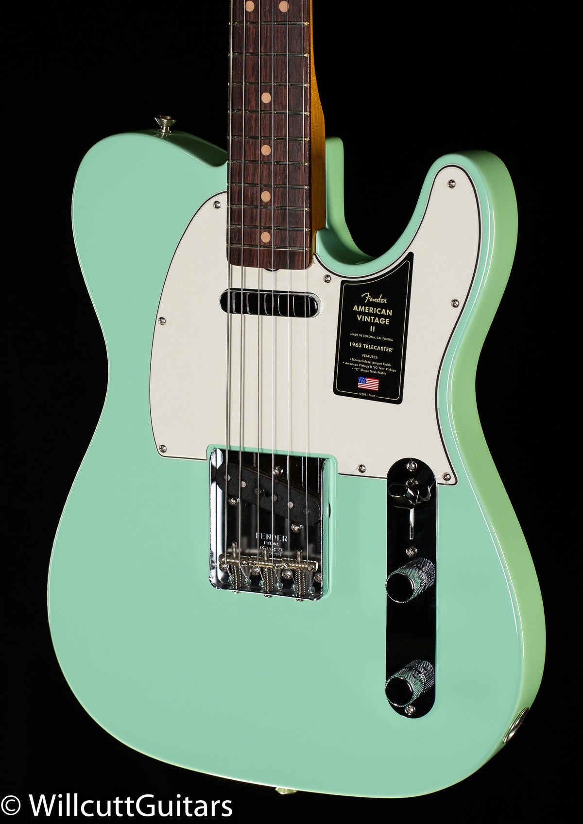 Fender American Vintage II 1963 Telecaster Rosewood Fingerboard Surf Green (305)