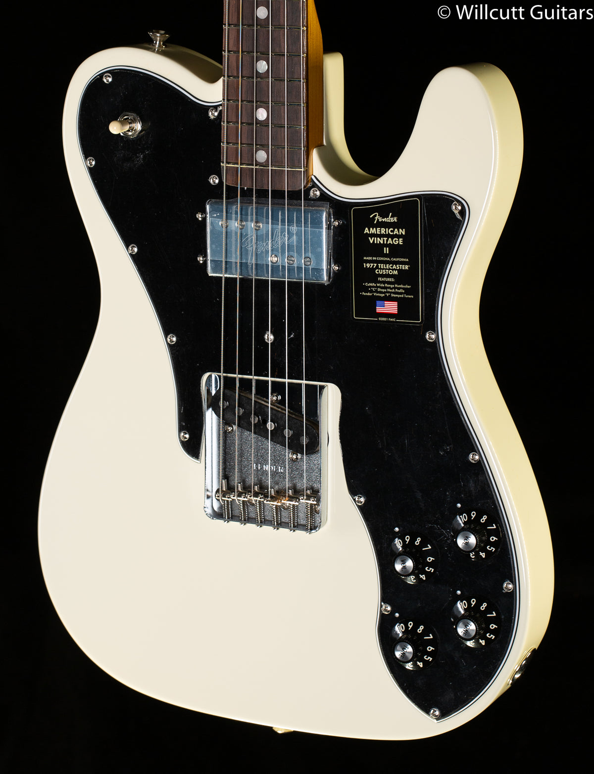 Fender American Vintage II 1977 Telecaster Custom Rosewood Fingerboard Olympic White (203)