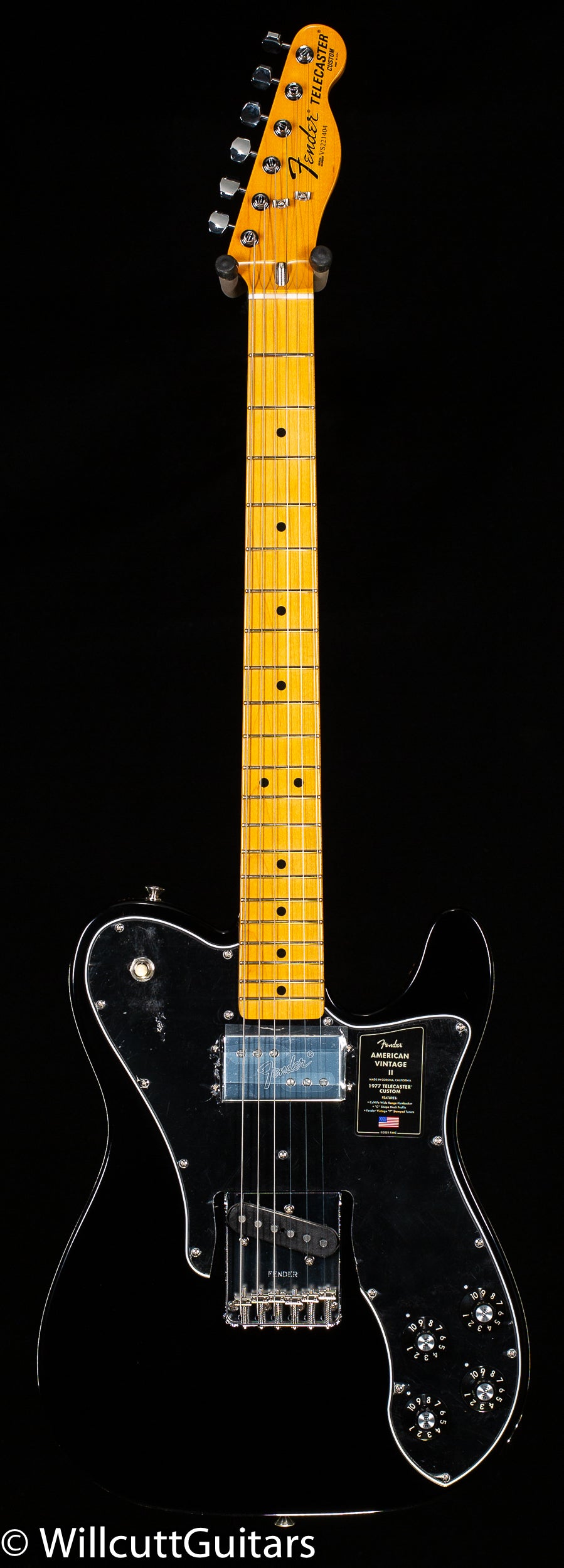 Fender American Vintage II 1977 Telecaster Custom Maple Fingerboard Black (404)