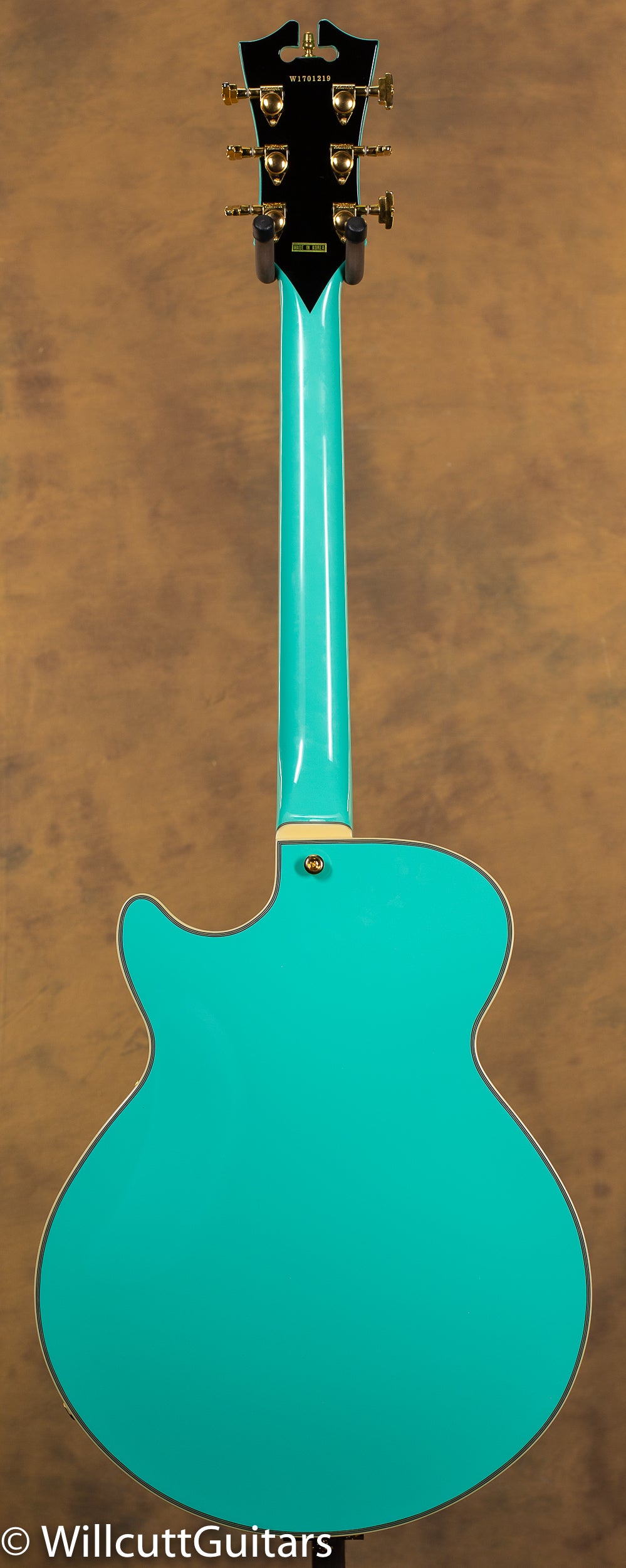 D&#39;Angelico Excel SS Semi-Hollow Stairstep Tailpiece Surf Green