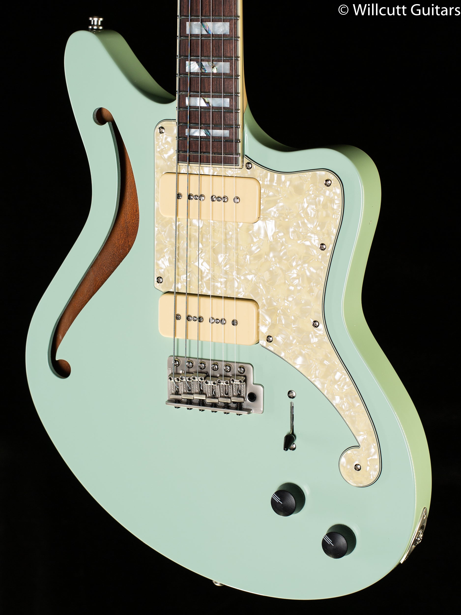 D'Angelico Deluxe Bedford SH LE Sage - Willcutt Guitars