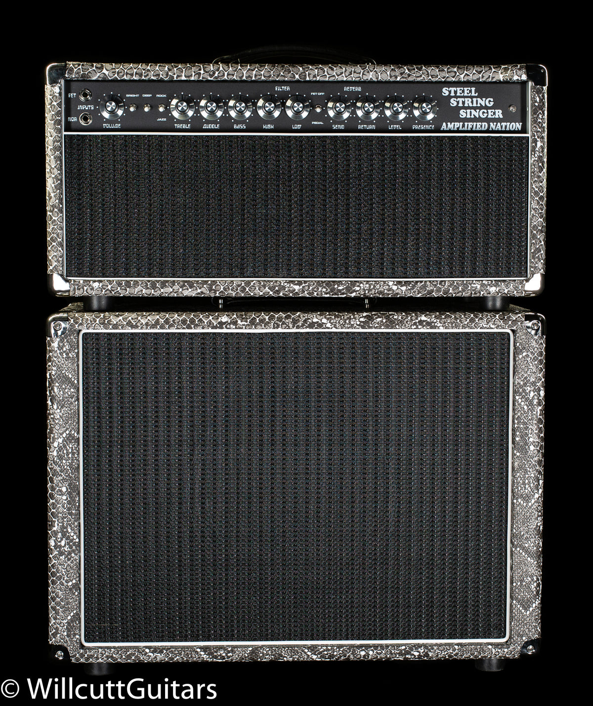 Amplified Nation Steel String Singer 50W Head Silver Snakeskin/Black Grille