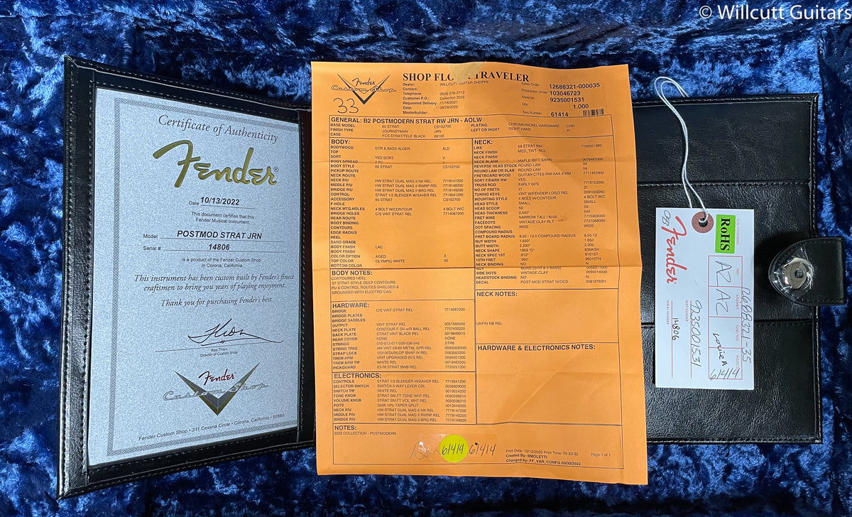 Fender Custom Shop Postmodern Strat Journeyman Relic, Rosewood Fingerboard, Aged Olympic White (806)