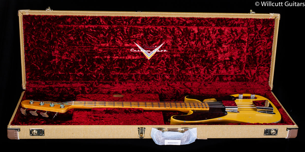 Fender Limited Edition 1951 Precision Bass Aged Nocaster Blonde Bass Guitar (487)