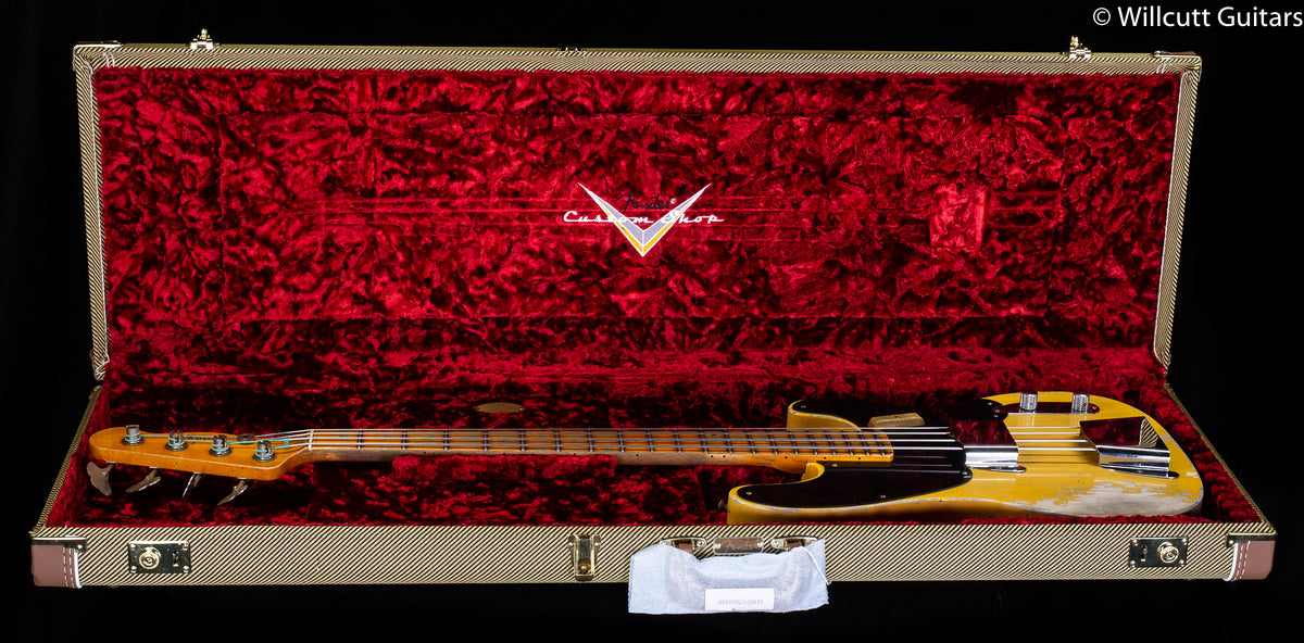 Fender Custom Shop Limited Edition 1951 Precision Bass Aged Nocaster Blonde Bass Guitar
