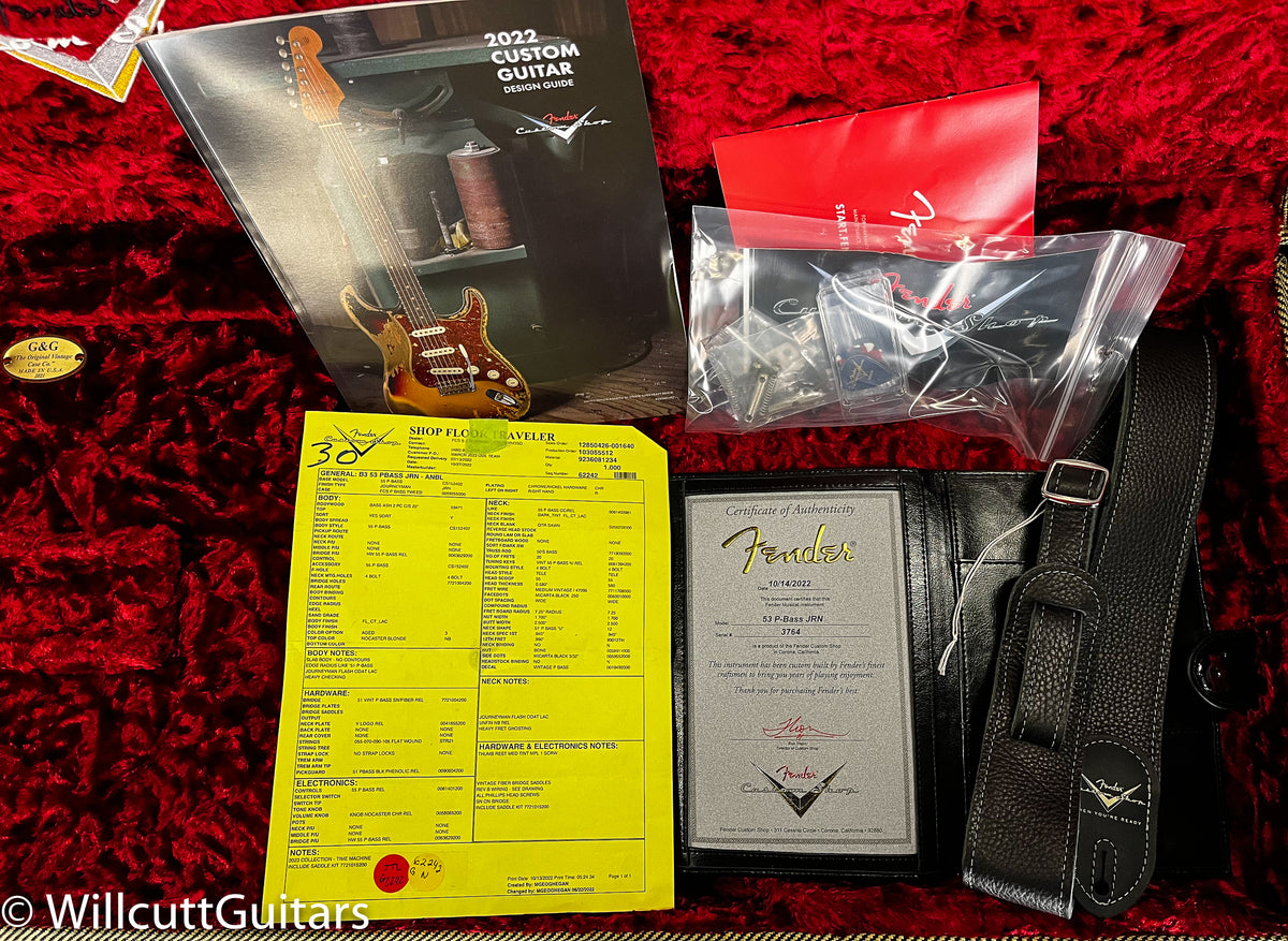 Fender Custom Shop 1953 Precision Bass Journeyman Relic, 1-Piece Quartersawn Maple Neck, Aged Nocaster Blonde (764)