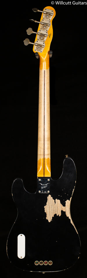 Fender Custom Shop Dusty Hill Signature Precision Bass Heavy Relic Black Bass Guitar