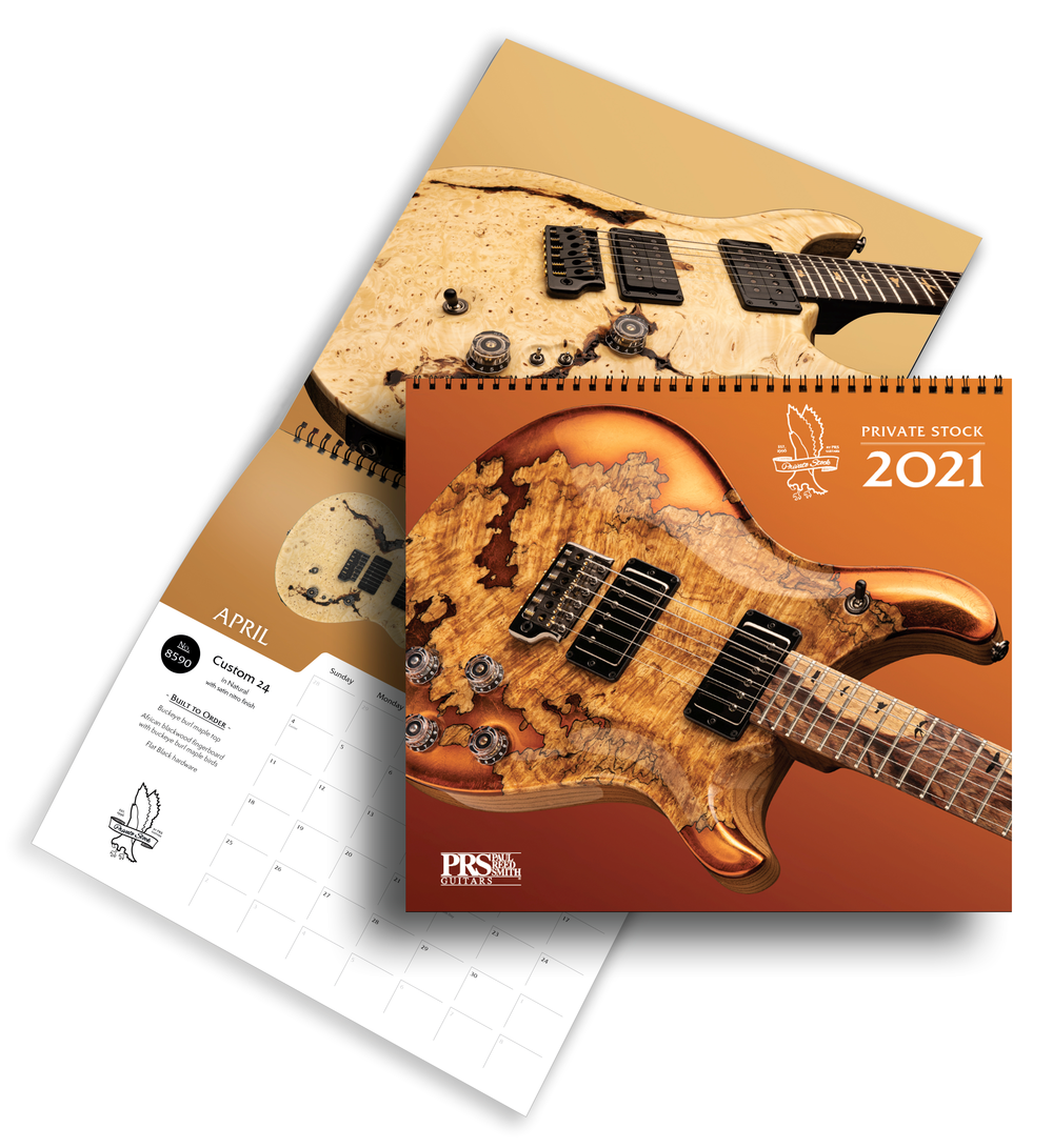 PRS Private Stock Calendar 2021 Willcutt Guitars