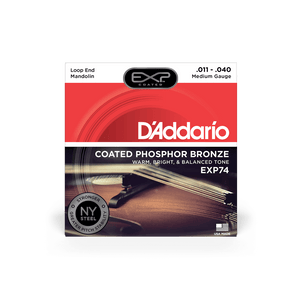 D'Addario EXP74 11-40 Medium, Coated Phosphor Bronze, Mandolin